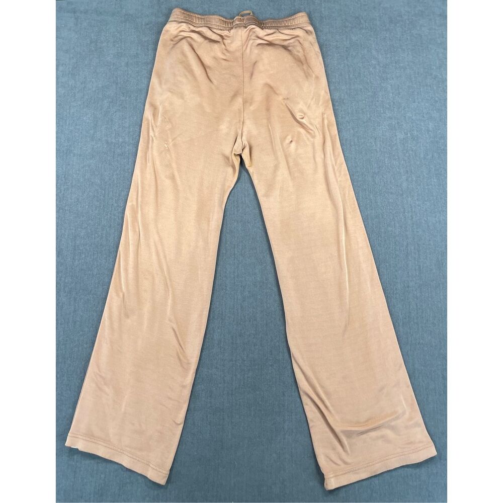 PINK Track Pants Women L Tan Side Stripe Lounge‎ Athleisure Wide Leg Casual - Picture 11 of 13